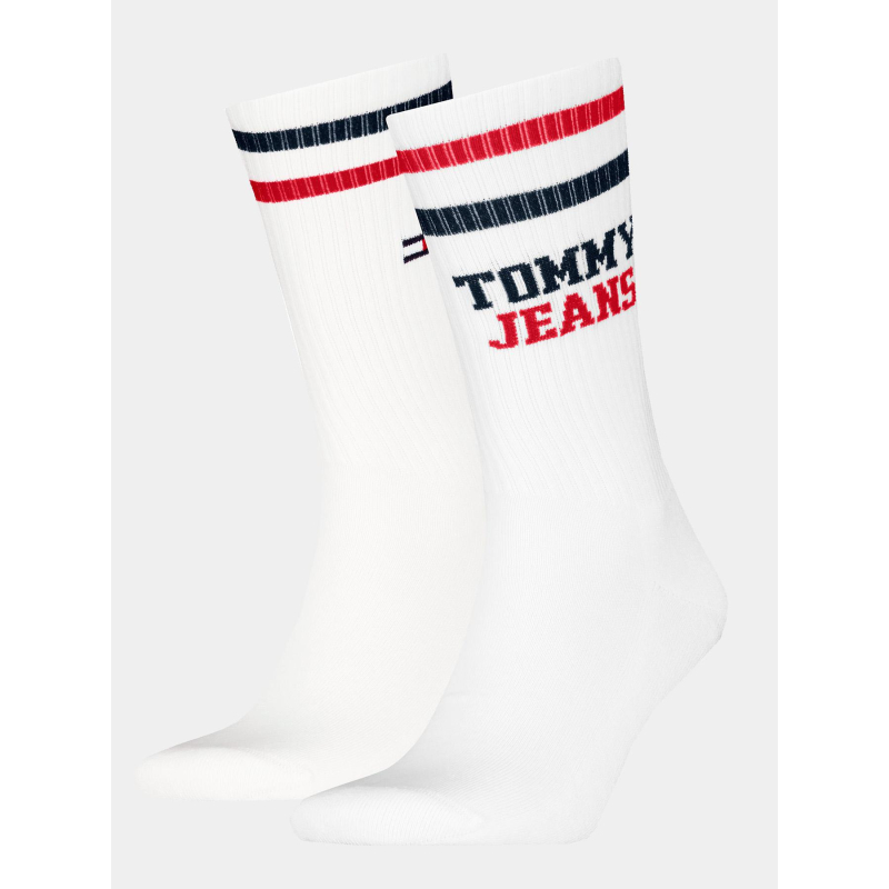 Pack de 2 paires de chaussettes th uni blanc homme - Tommy Jeans
