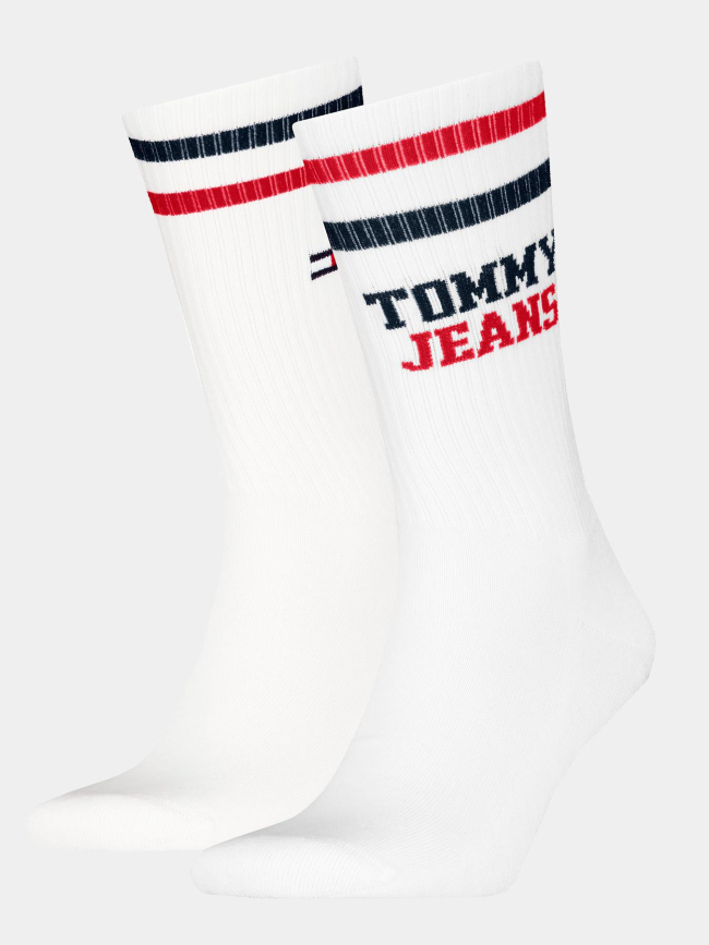 Pack de 2 paires de chaussettes th uni blanc homme - Tommy Jeans