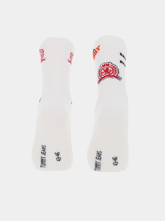 Pack de 2 paires de chaussettes patch blanc homme - Tommy Jeans