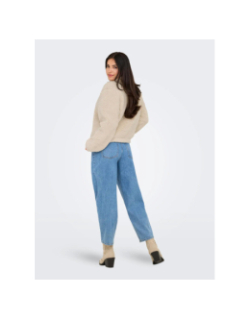 Sweat polaire col zippé new dallas beige femme - Only