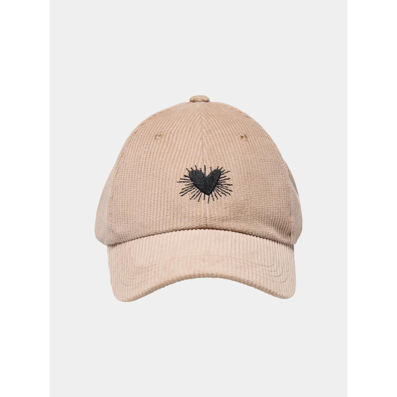 Casquette effet velours côtelé anais beige femme - Only