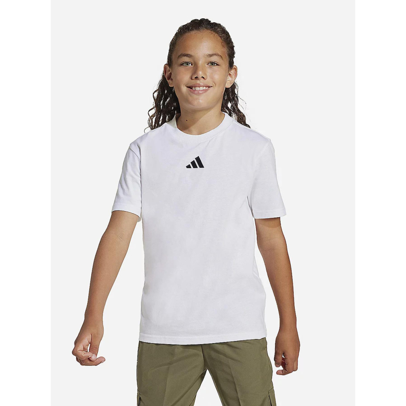 T-shirt à manches courtes tee 160 blanc enfant - Adidas