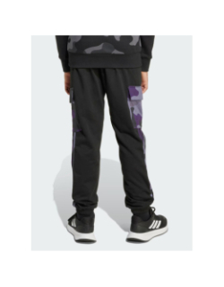Pantalon jogging cargo camo 3s noir et violet enfant - Adidas