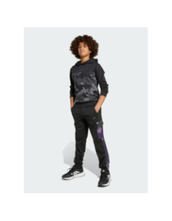 Pantalon jogging cargo camo 3s noir et violet enfant - Adidas
