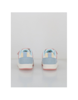 Baskets à scratch logo manis rose bleu enfant - Kappa