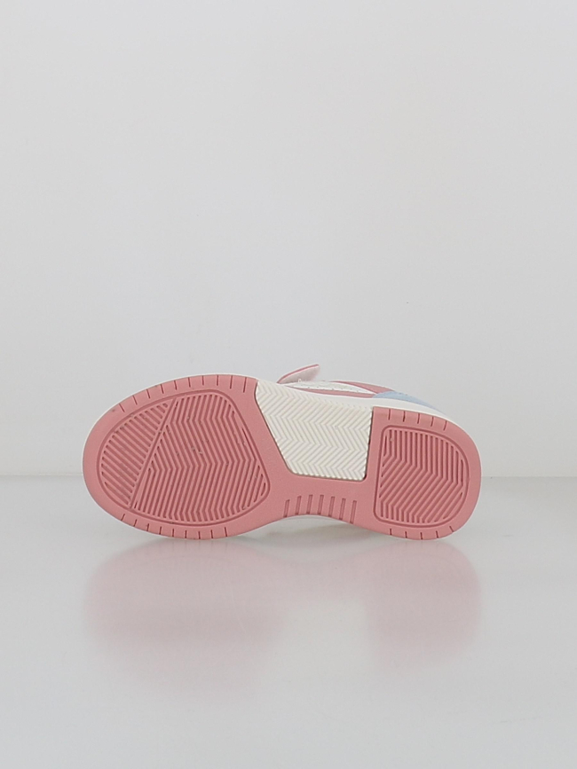 Baskets à scratch logo manis rose bleu enfant - Kappa