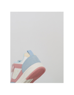 Baskets à scratch logo manis rose bleu enfant - Kappa