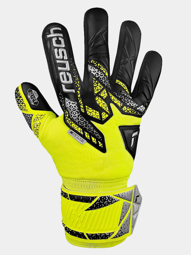 Gants de gardien de but attrakt silver fluo adulte - Reusch