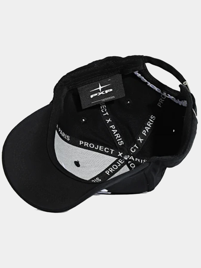 Casquette logo brodé noir blanc homme - Project X Paris