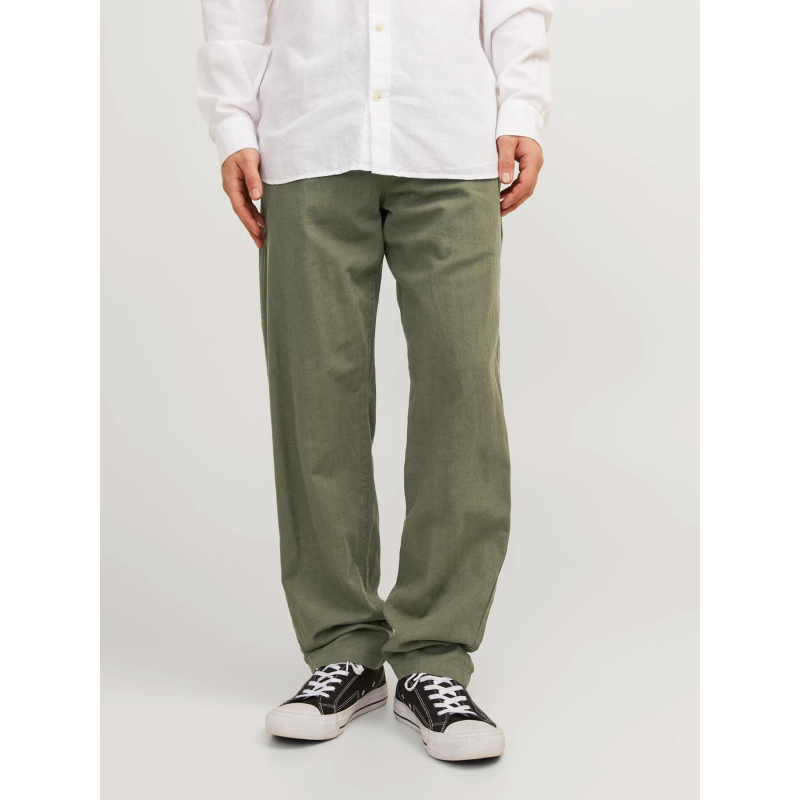 Pantalon en lin kane hybrid kaki homme - Jack & Jones