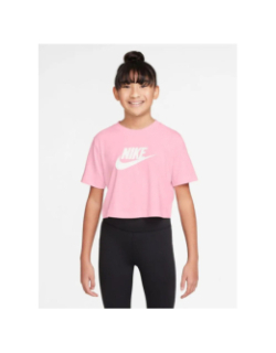 T-shirt crop futura hbr rose fille - Nike