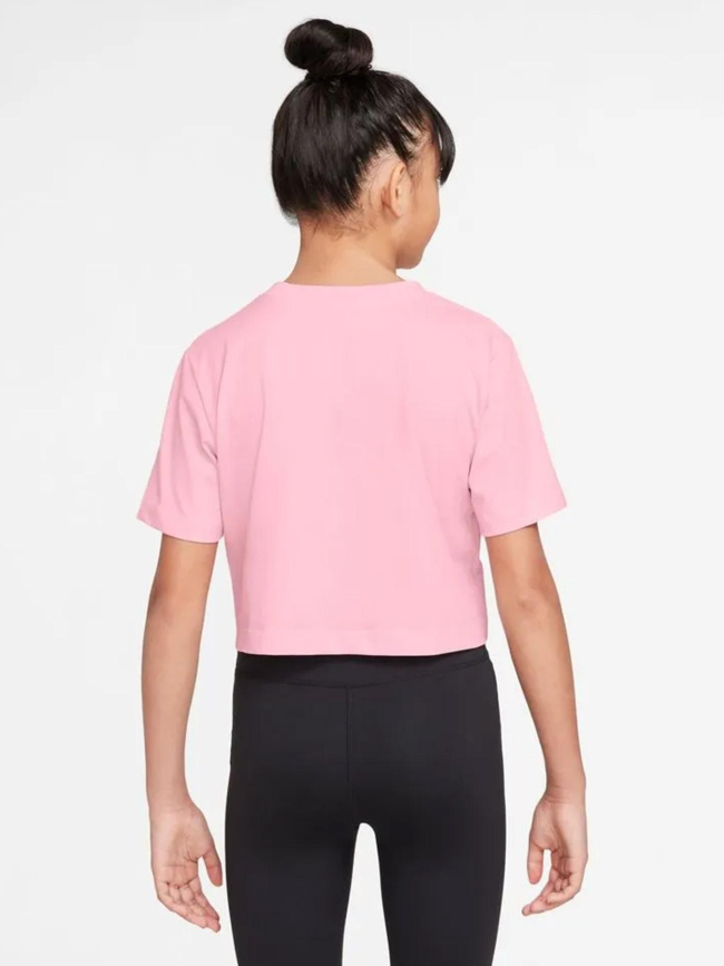 T-shirt crop futura hbr rose fille - Nike