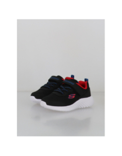Baskets à scratch bounder noir enfant - Skechers