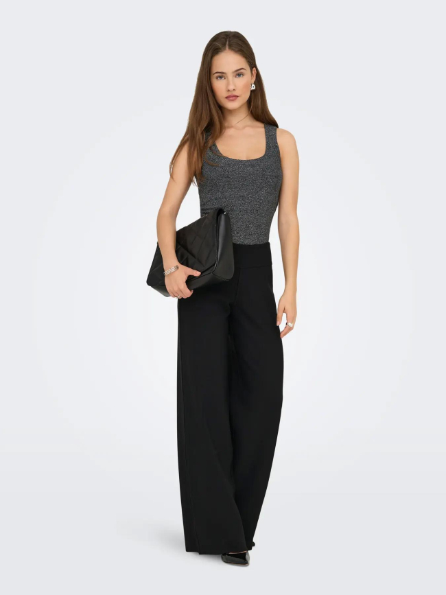 Débardeur pailleté lea party noir femme - Only