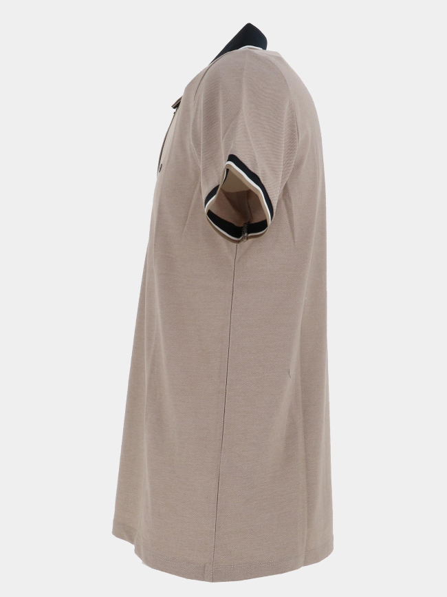 Polo col zippé gadiel beige homme - Benson & Cherry