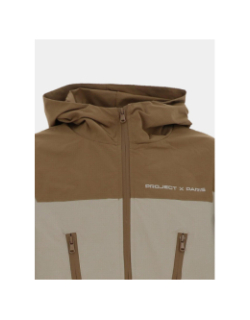 Veste à capuche zippé tech beige homme - Project X Paris