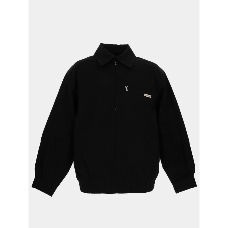 Blouson a-ls cotton fz noir homme - Calvin Klein Jeans
