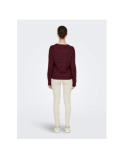 Pull en maille onlrica bordeaux femme - Only