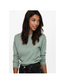 Pull en maille onlrica life vert d'eau femme - Only