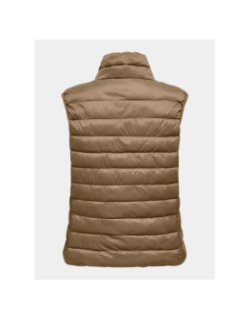 Doudoune sans manches onltahia marron femme - Only