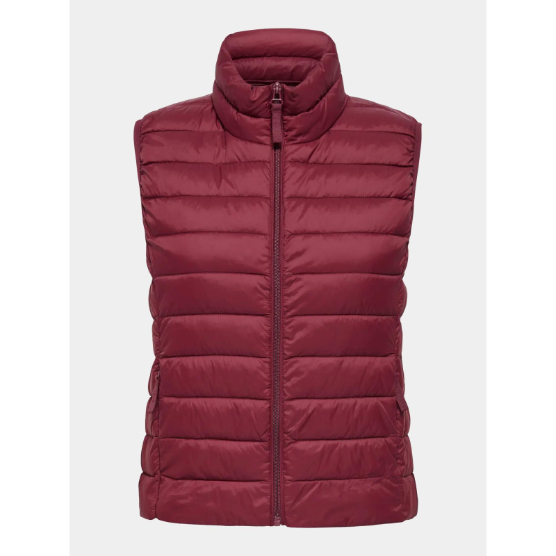 Doudoune sans manches onltahia bordeaux femme - Only