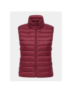 Doudoune sans manches onltahia bordeaux femme - Only