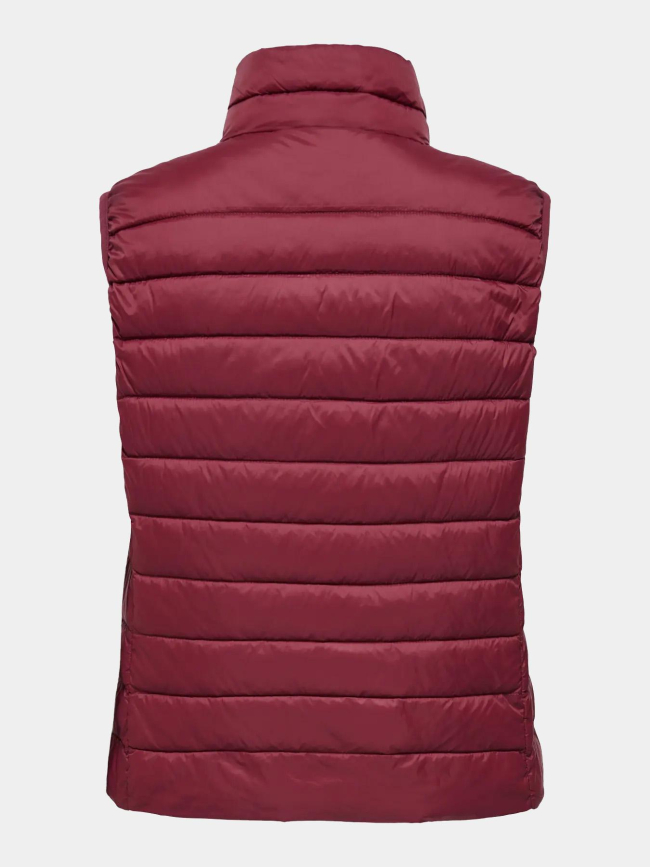 Doudoune sans manches onltahia bordeaux femme - Only