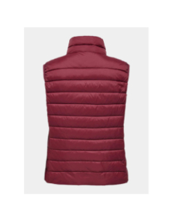Doudoune sans manches onltahia bordeaux femme - Only