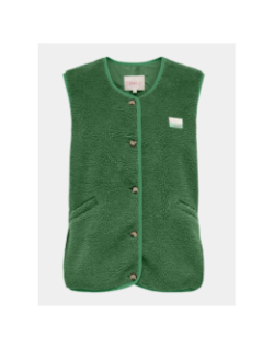 Veste sans manche teddy baby vert femme - Only