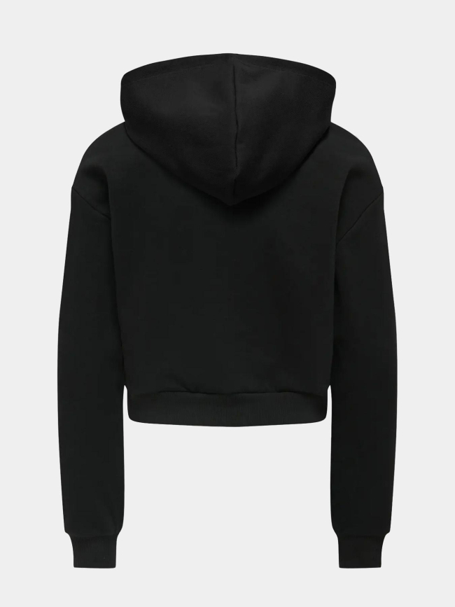 Sweat à capuche cooper life cœur noir fille - Only