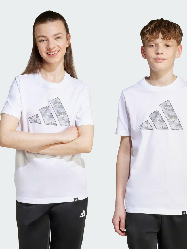 T-shirt à manches courtes j camo t blanc enfant - Adidas