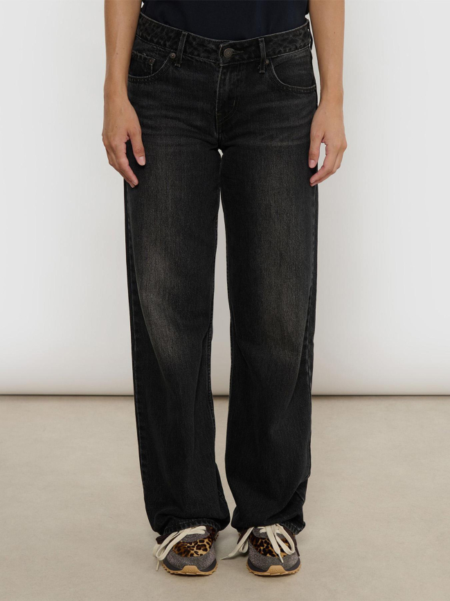 Jean low loose noir femme - Only