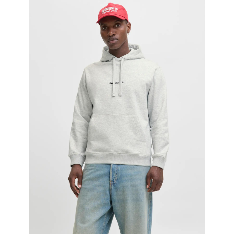 Sweat à capuche jornorrebro gris chiné homme - Jack & Jones