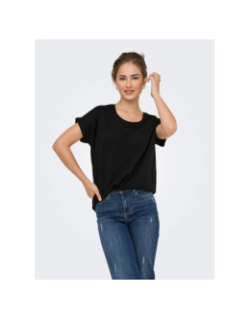 T-shirt à paillettes moster noir femme - Only