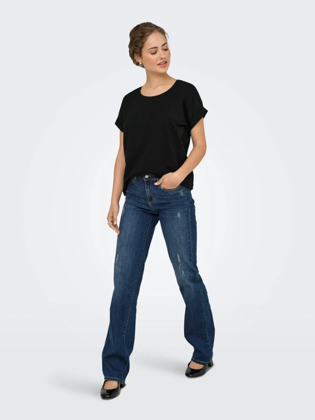 T-shirt à paillettes moster noir femme - Only