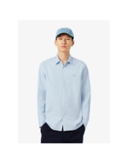 Chemise slim fit popeline stretch bleu ciel homme - Lacoste