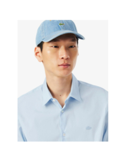 Chemise slim fit popeline stretch bleu ciel homme - Lacoste