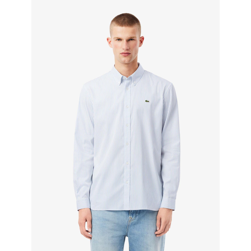 Chemise regular fit pinpoint rayée blanc homme - Lacoste