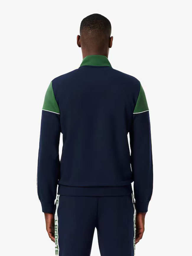 Sweat zippé bicolore capsule bleu vert homme - Lacoste