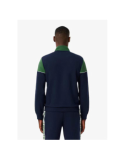 Sweat zippé bicolore capsule bleu vert homme - Lacoste