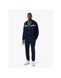 Sweat zippé bicolore capsule bleu vert homme - Lacoste