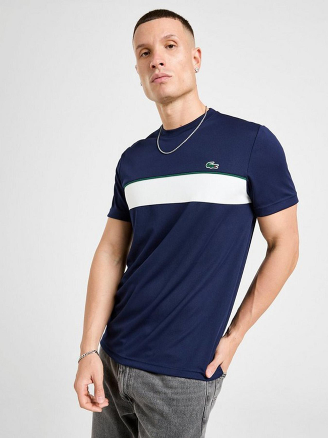 T-shirt technique stretch capsule bleu marine homme - Lacoste