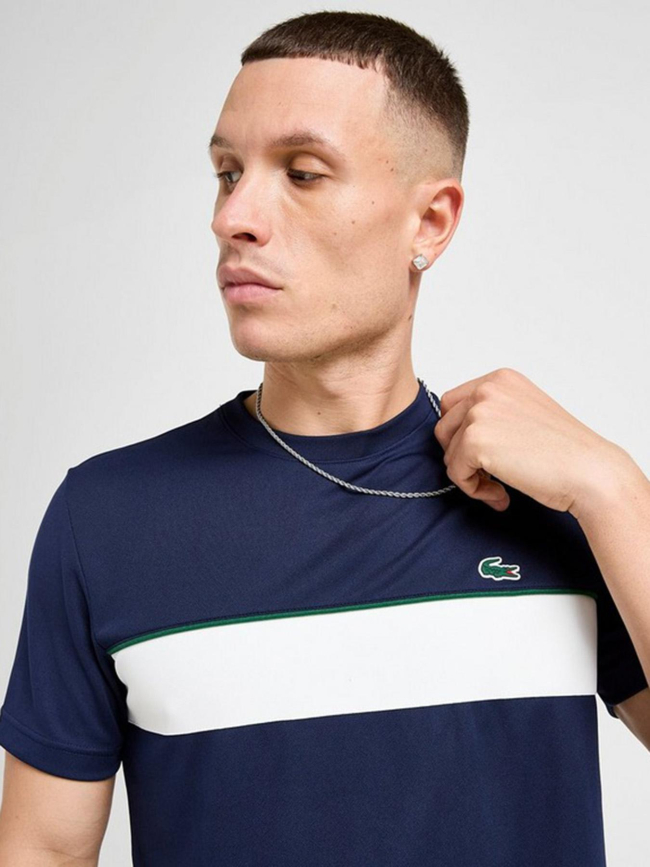 T-shirt technique stretch capsule bleu marine homme - Lacoste