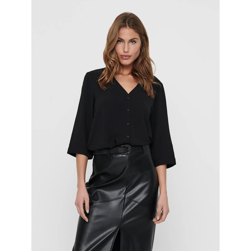 Blouse à manche 3/4 jdylion noir femme - JDY