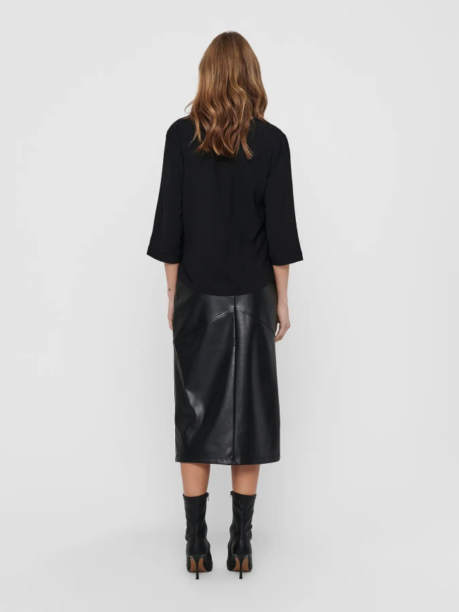 Blouse à manche 3/4 jdylion noir femme - JDY
