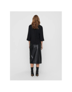 Blouse à manche 3/4 jdylion noir femme - JDY