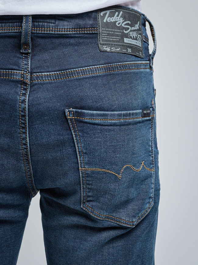 Jean droit reeple rock vintage dark bleu homme - Teddy Smith