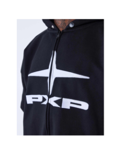 Sweat à capuche zippé logo polaris noir homme - Project X Paris