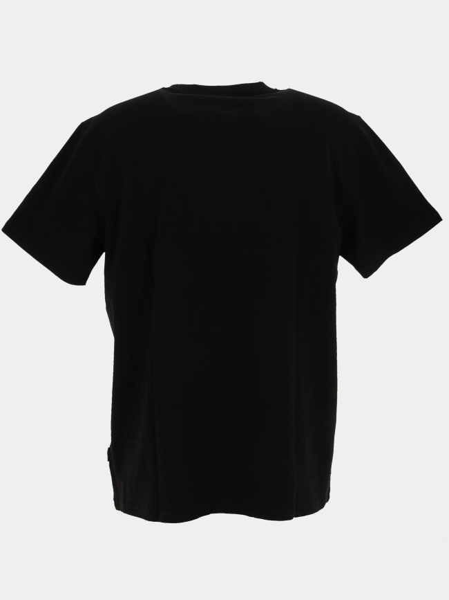 T-shirt à logo encadré bleu relief noir homme - Chabrand