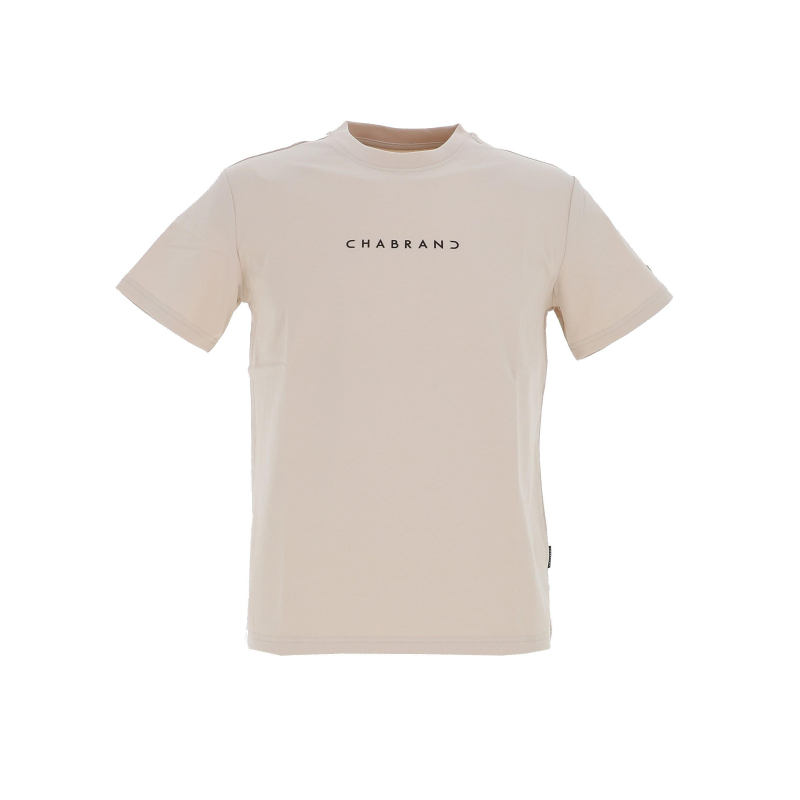 T-shirt à manches courtes beige homme - Chabrand